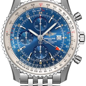 Breitling Herrklocka A24322121C1A1 Navitimer Gmt Blå/Stål Ø46 mm