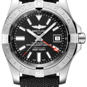 Breitling Herrklocka A32390111B1W1 Avenger Ii Gmt Svart/Läder Ø43 mm