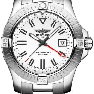 Breitling Herrklocka A32397101A1A1 Avenger Automatic Gmt 43 Vit/Stål