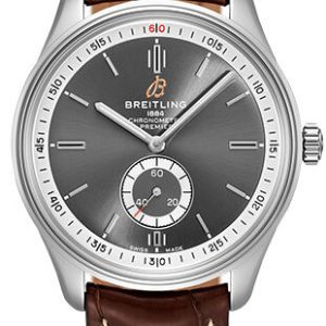 Breitling Herrklocka A37340351B1P1 Premier Automatic Grå/Läder Ø40