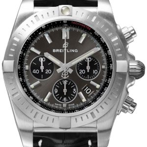 Breitling Herrklocka AB0115101F1P1 Chronomat 44 Grå/Läder Ø44 mm