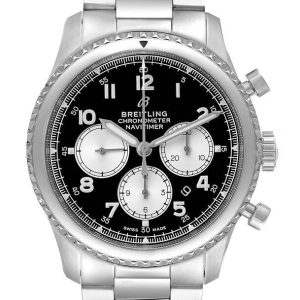 Breitling Herrklocka AB0117131B1A1 Navitimer Chronograph Svart/Stål