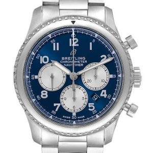 Breitling Herrklocka AB0117131C1A1 Navitimer Chronograph Blå/Stål