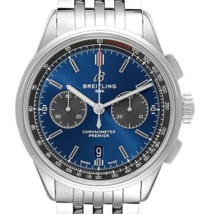 Breitling Herrklocka AB0118A61C1A1 Premier Chronograph 42 Blå/Stål