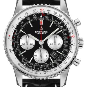 Breitling Herrklocka AB0121211B1P1 Navitimer 01 Svart/Läder Ø43 mm