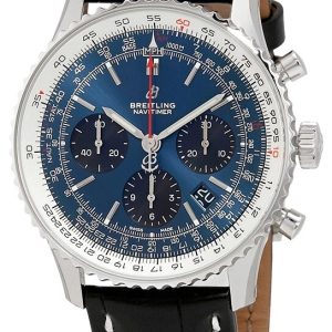 Breitling Herrklocka AB0121211C1P1 Navitimer 01 Blå/Läder Ø43 mm