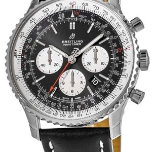 Breitling Herrklocka AB0127211B1X1 Navitimer 01 46Mm Svart/Läder