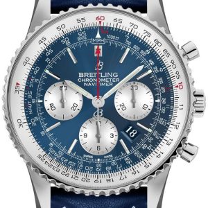 Breitling Herrklocka AB0127211C1X1 Navitimer 01 46Mm Blå/Läder Ø46