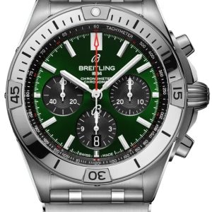 Breitling Herrklocka AB0134101L1A1 Chronomat B01 42 Grön/Stål Ø42