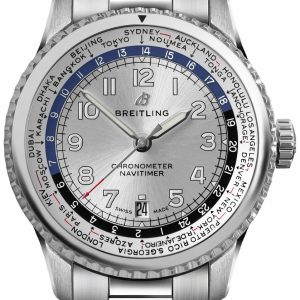 Breitling Herrklocka AB3521U01G1A1 Navitimer Gmt Silverfärgad/Stål