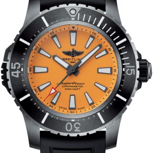 Breitling Herrklocka E17369241I1S1 Superocean Ii 48 Orange/Gummi Ø48