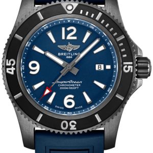 Breitling Herrklocka M17368D71C1S2 Superocean Ii 46 Blå/Gummi Ø46 mm