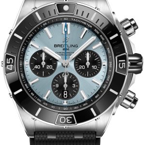 Breitling Herrklocka PB0136251C1S1 Super Chronomat B01 44 Blå/Gummi