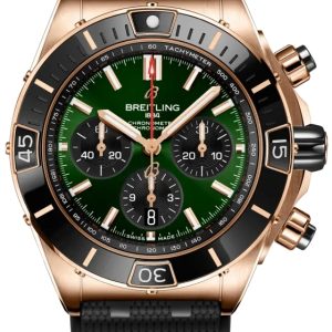 Breitling Herrklocka RB01361A1L1S1 Chronomat B01 41 Grön/Gummi Ø41