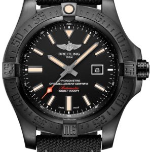 Breitling Herrklocka V17310101B1W1 Avenger Blackbird Svart/Läder