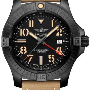 Breitling Herrklocka V32395101B1X1 Avenger Ii Gmt Svart/Läder Ø45 mm