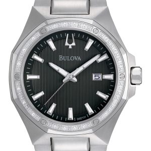 Bulova 96E111 Diamond Svart/Stål Ø43.5 mm