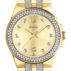 Bulova 98B174 Crystal Gulguldstonad/Gulguldtonat stål Ø42 mm