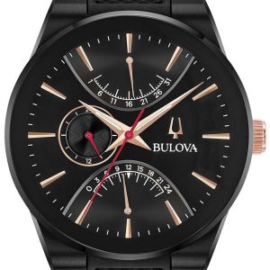 Bulova 98B321 Svart/Gummi Ø41 mm