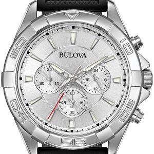 Bulova 99999 Herrklocka 96A213 Silverfärgad/Gummi Ø44 mm