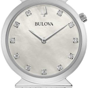 Bulova Classic Damklocka 96P216 Vit/Stål Ø30 mm