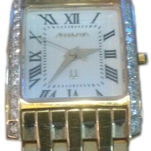 Bulova Damklocka 28M04 Accutron Vit/Gulguldtonat stål