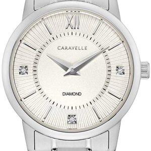 Bulova Damklocka 43P111 Caravelle Silverfärgad/Stål Ø30 mm