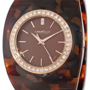 Bulova Damklocka 44L140 Caravelle Brun/Resinplast Ø46 mm