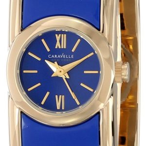 Bulova Damklocka 44L145 Caravelle Blå/Gulguldtonat stål Ø20 mm