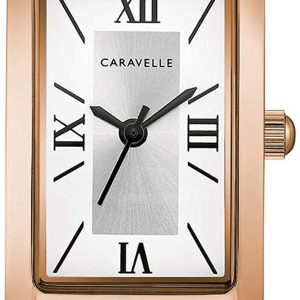 Bulova Damklocka 44L264 Caravelle Vit/Roséguldstonat stål