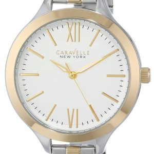 Bulova Damklocka 45L139 Caravelle Silverfärgad/Gulguldtonat stål