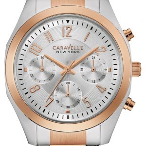 Bulova Damklocka 45L149 Caravelle Silverfärgad/Roséguldstonat stål