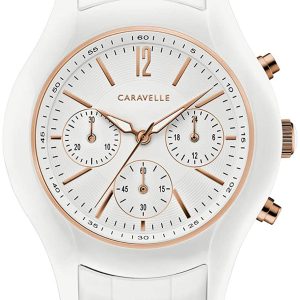 Bulova Damklocka 45L174 Caravelle Vit/Keramik Ø39 mm