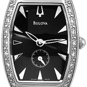 Bulova Damklocka 63R44 Diamond Svart/Stål