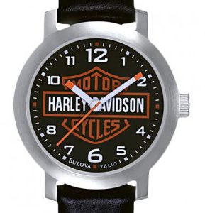 Bulova Damklocka 76L10 Harley-Davidson Svart/Läder