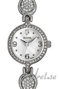 Bulova Damklocka 96L103 Crystal Dam Vit/Stål Ø21.5 mm