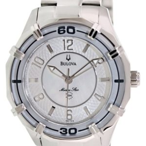 Bulova Damklocka 96L145 Sport Vit/Stål Ø36 mm