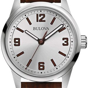 Bulova Damklocka 96L197 Dress Silverfärgad/Läder Ø27.3 mm