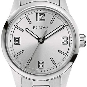 Bulova Damklocka 96L198 Silverfärgad/Stål Ø28 mm