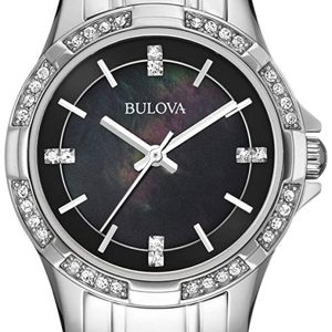 Bulova Damklocka 96L214 Classic Svart/Stål Ø30 mm