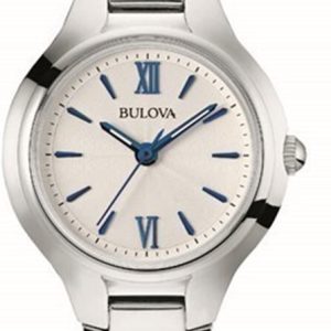 Bulova Damklocka 96L215 Dress Vit/Stål Ø28 mm