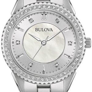 Bulova Damklocka 96L217 Silverfärgad/Stål Ø30 mm