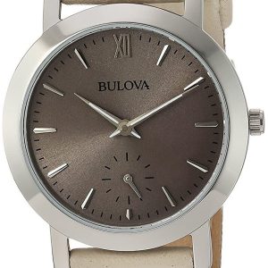 Bulova Damklocka 96L233 Classic Grå/Läder Ø32 mm