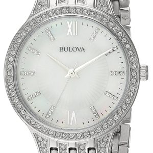 Bulova Damklocka 96L242 Vit/Stål Ø32 mm