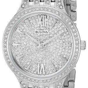 Bulova Damklocka 96L243 Kristallinfattad/Stål Ø32 mm