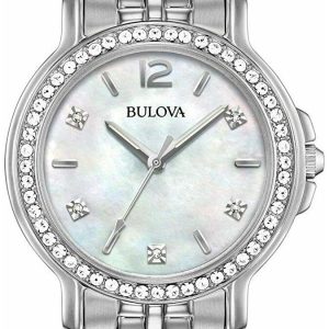 Bulova Damklocka 96L255 Vit/Stål Ø34 mm