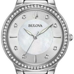 Bulova Damklocka 96L267 Vit/Stål Ø32 mm