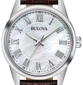 Bulova Damklocka 96L271 Classic Vit/Läder Ø32 mm