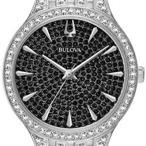 Bulova Damklocka 96L273 Svart/Stål Ø32 mm