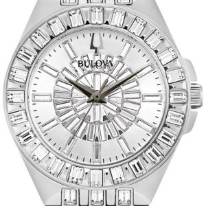 Bulova Damklocka 96L278 Crystal Silverfärgad/Stål Ø32 mm